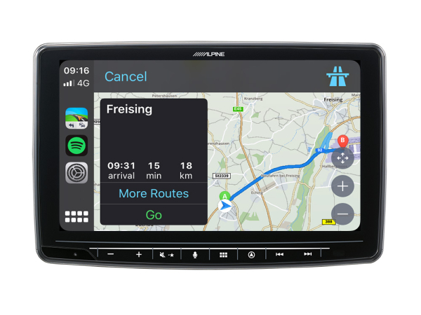 Alpine INE-F904D Halo9 - 9-Zoll High-End Navigationssystem mit iGo Primo NextGen Europa-Navi, DAB+, Apple CarPlay & Android Auto