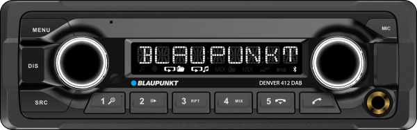 Blaupunkt Denver 412 DAB - 1-DIN Bluetooth-Autoradio mit DAB+, geringer Einbautiefe (Shortbody), USB & MP3