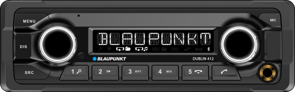 Blaupunkt Dublin 412 - 1-DIN Bluetooth-Autoradio mit geringer Einbautiefe (Shortbody), USB, AUX & MP3