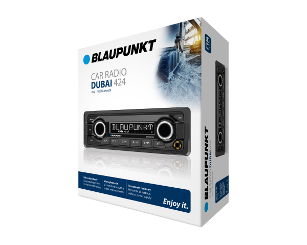 Blaupunkt Dubai 424 Heavy Duty 24V - Robustes 1-DIN Nutzfahrzeug-Radio mit Bluetooth, USB, MP3 & Twin-Encoder-Konzept