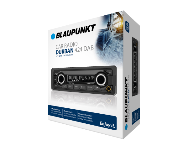 Blaupunkt Durban 424 DAB Heavy Duty 24V - Robustes 1-DIN Nutzfahrzeug-Radio mit DAB+, Bluetooth, USB & Twin-Encoder-Konzept