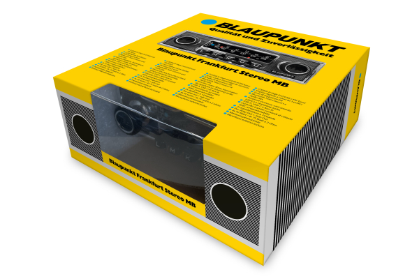Blaupunkt Frankfurt Stereo MB - Klassisches 1-DIN Retro-Autoradio mit Mercedes-Benz Blende, DAB+, Bluetooth, USB, SD & geringer Einbautiefe (Shortbody)