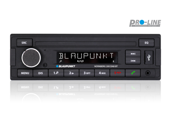 Blaupunkt Nürnberg 200 DAB BT - 1-DIN Bluetooth-Autoradio mit DAB+, geringer Einbautiefe (Shortbody), USB & MP3