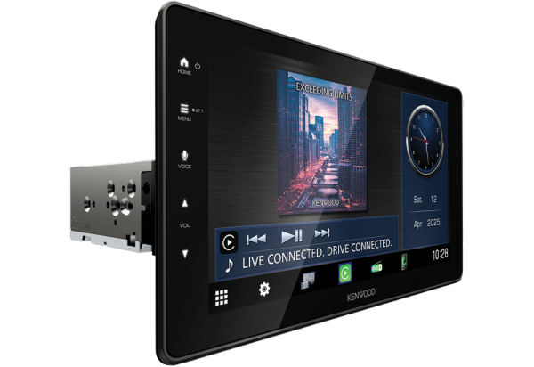 Kenwood DMX-F920DS - 1-DIN High-End Multimediasystem mit verstellbarem 9-Zoll HD-Touchscreen, Wireless Apple CarPlay, Wireless Android Auto, DAB+ & Bluetooth