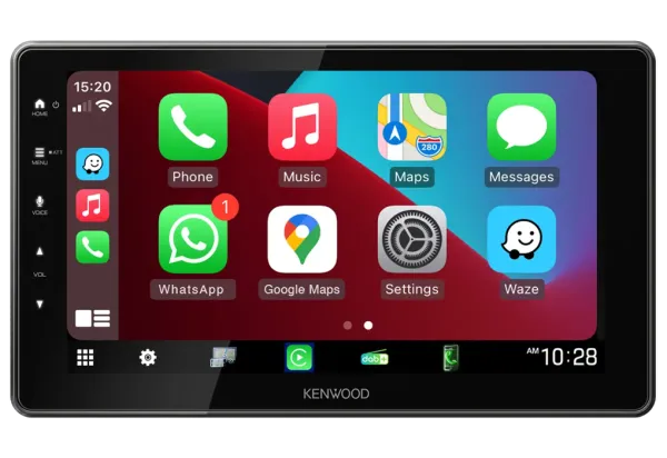 Preview: Kenwood DMX-F920DS - 1-DIN High-End Multimediasystem mit verstellbarem 9-Zoll HD-Touchscreen, Wireless Apple CarPlay, Wireless Android Auto, DAB+ & Bluetooth