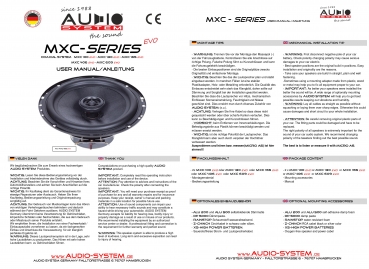 AUDIO SYSTEM MXC 406 EVO