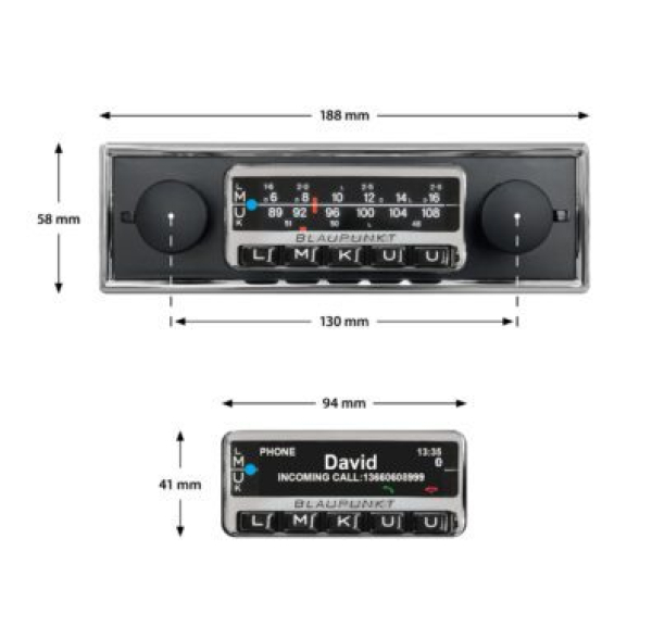 Blaupunkt Frankfurt Stereo  - Retro-Autoradio mit DAB+, Bluetooth