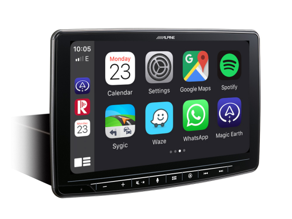 Alpine INE-F904D Halo9 - 9-Zoll High-End Navigationssystem mit iGo Primo NextGen Europa-Navi, DAB+, Apple CarPlay & Android Auto
