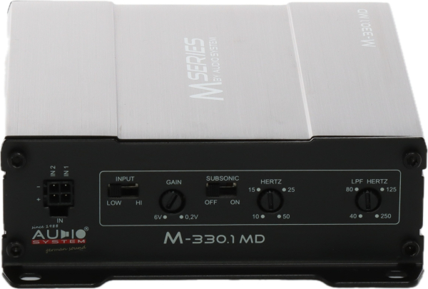 Audio System M-330.1 MD - Ultrakompakter 1-Kanal Digital Micro Mono-Verstärker (1x 330 Watt RMS @ 2 Ohm)