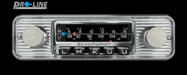 Blaupunkt Frankfurt Stereo Classic - Klassisches 1-DIN Retro-Autoradio mit Chrom-Blende, DAB+, Bluetooth, USB, SD & geringer Einbautiefe (Shortbody)