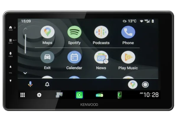 Kenwood DMX-F920DS - 1-DIN High-End Multimediasystem mit verstellbarem 9-Zoll HD-Touchscreen, Wireless Apple CarPlay, Wireless Android Auto, DAB+ & Bluetooth